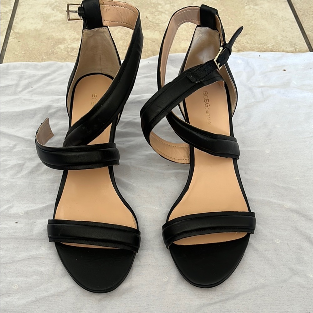 Bcbgeneration Black Strappy Sandals - image 1